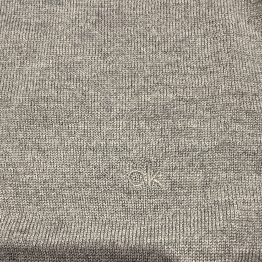 Calvin Klein Heather Gray Crewneck Sweater - Picture 3 of 6